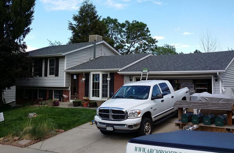 Completed architectural shingle roof in the Denver metro